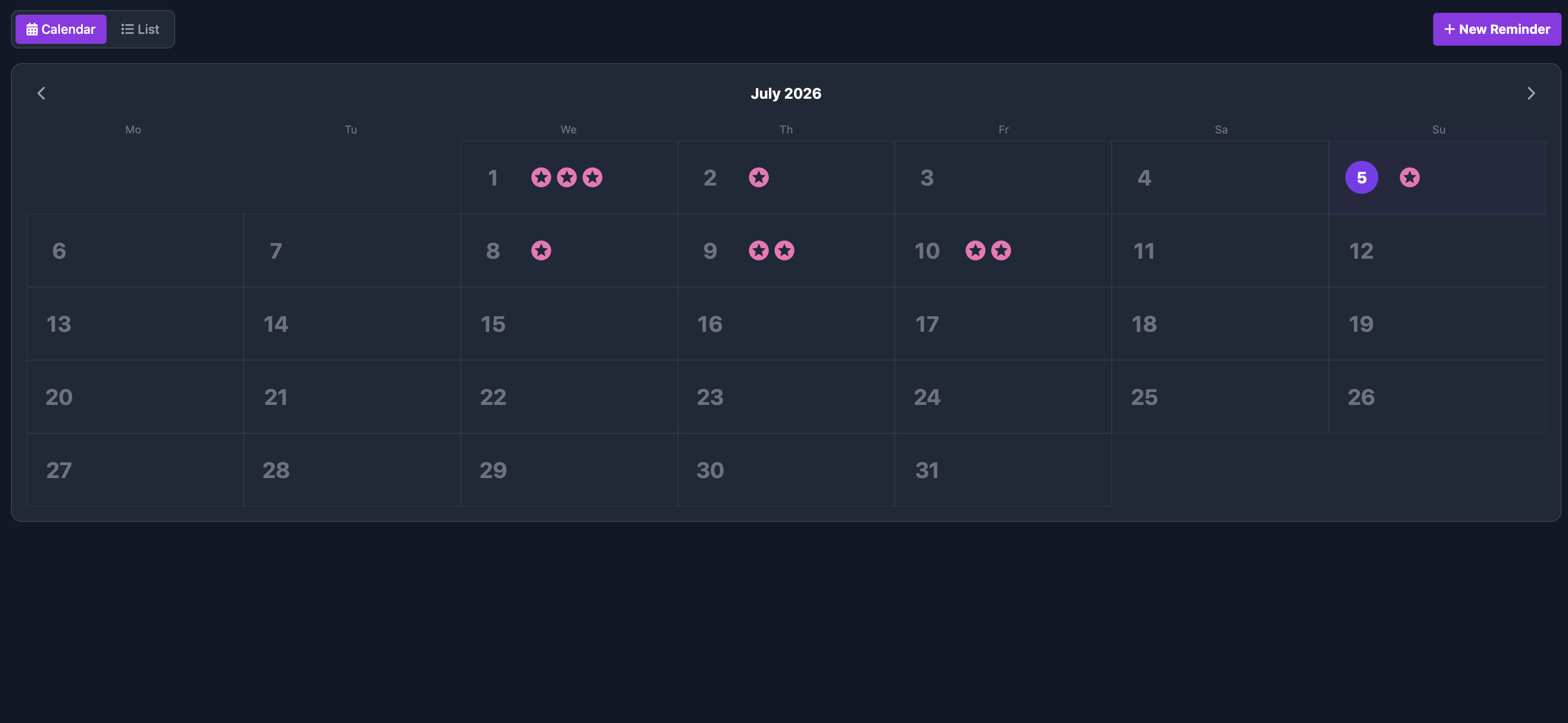 Calendar